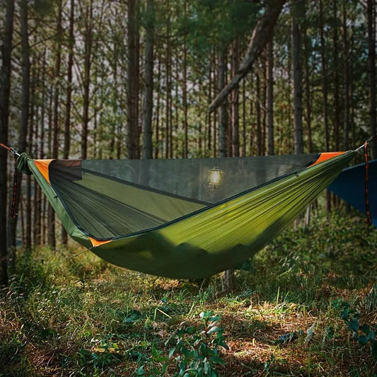 Portable Outdoor Quick Open Anti-Rollover Mosquito Net Hammock