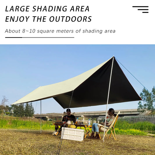 Black Coated Waterproof Camping Tarp | 99% UV Block Sun Shelter (3x3, 3x4, 3x5)