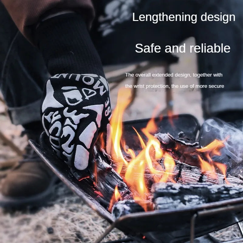 Camping Gloves 800°C Heat Resistant | Insulation & Anti-Scalding