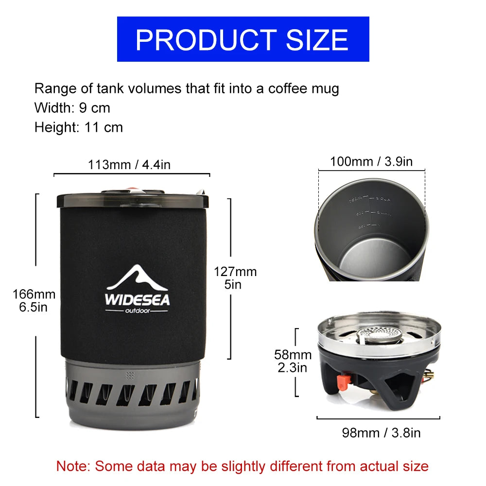 Camping Cooking System with Heat Exchanger | Portable Gas Stove & Cookware
